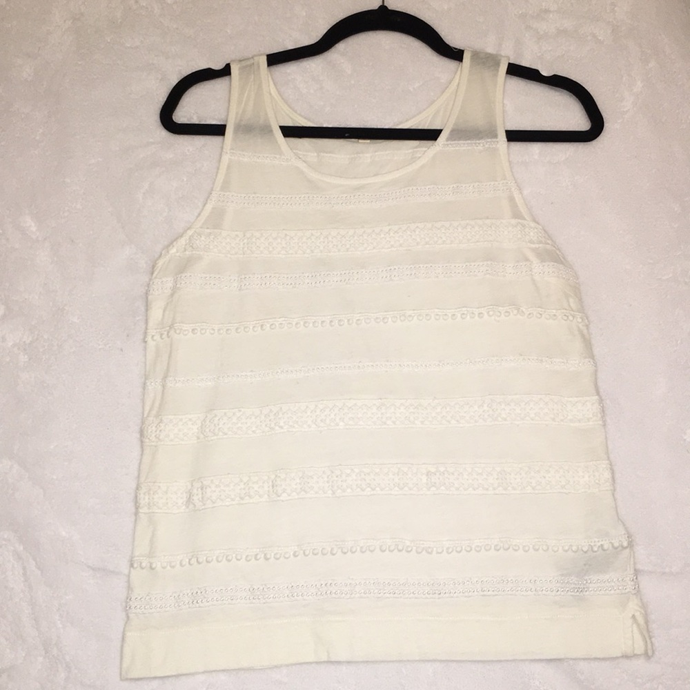 J. Crew White Tank (Size XS)